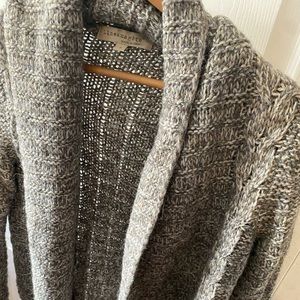 Lineamaglia Sweater cable knit wool blend cardigan cozy robe style sweater